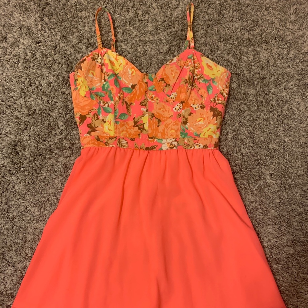 Neon pink dress